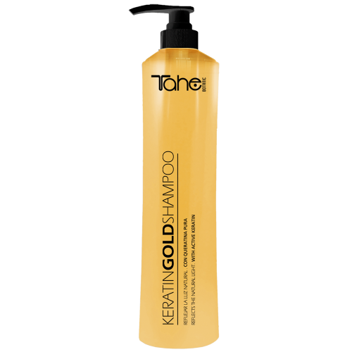 TAHE BOTANIC GOLD šampón s aktívnym keratinom pre poškoděné a suché vlasy (800 ml)