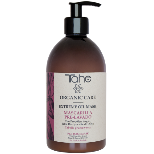 Prírodná hydratačná maska Extreme oil aplikovaná pred šampónom pre pevné a suché vlasy (500 ml) TAHE