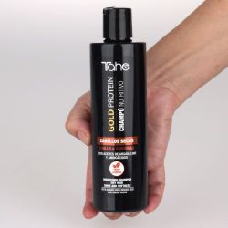 Hydratačný šampón Gold proteín na suché vlasy (1000 ml) s arganovým, ľanovým olejom a aminokyselín TAHE