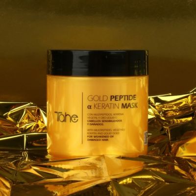 GOLD PEPTIDE MASK s multipeptidom pre slabé a poškodené vlasy (400 ml) TAHE