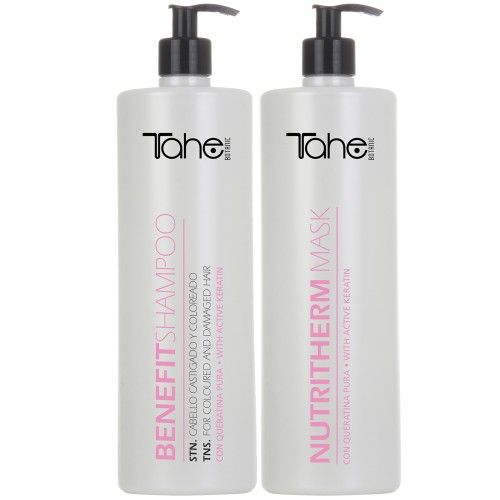 Sada šampon Benefit+ maska Nutritherm na farebné a suché vlasy s keratinom (1000 ml+1000 ml) TAHE